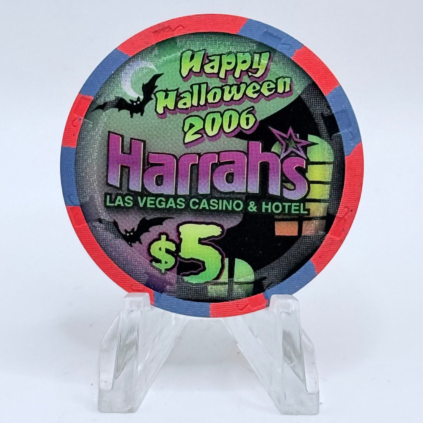 Harrah's Las Vegas Nevada 2006 'Halloween' LE $5 Casino Chip E5706
