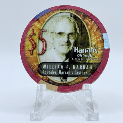 Harrah's Lake Tahoe Nevada 2004 'William F. Harrah' LE $5 Casino Chip E4091