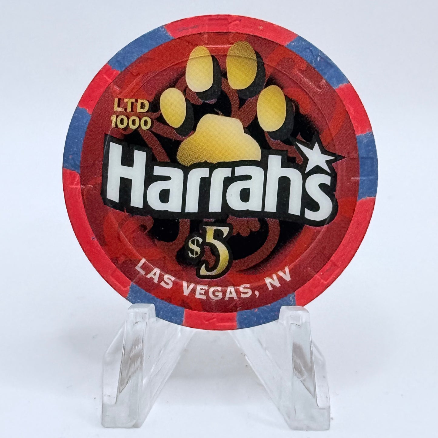 Harrah's Las Vegas Nevada 2006 'Year Of The Dog' LE $5 Casino Chip E8023