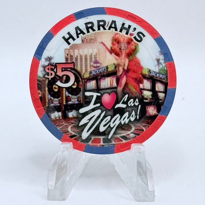 Harrah's Las Vegas Nevada 2006 'I Love Las Vegas' LE $5 Casino Chip E5533