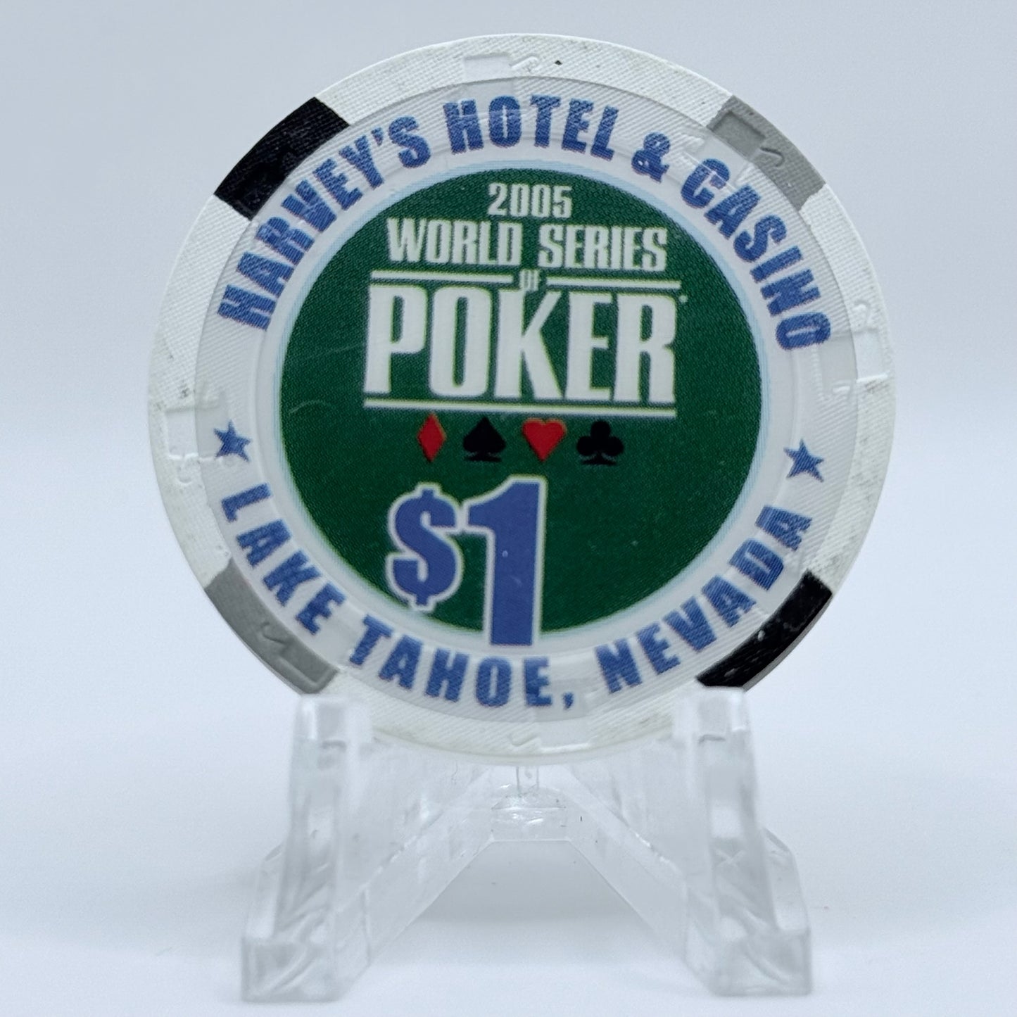 Harvey's (Wagon Wheel) Lake Tahoe Nevada 2005 'World Series of Poker' LE $1 Casino Chip E4640