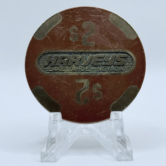 Harvey's (Wagon Wheel) Lake Tahoe Nevada 1986 $2 Casino Chip N6457