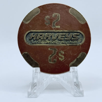 Harvey's (Wagon Wheel) Lake Tahoe Nevada 1986 $2 Casino Chip N6457