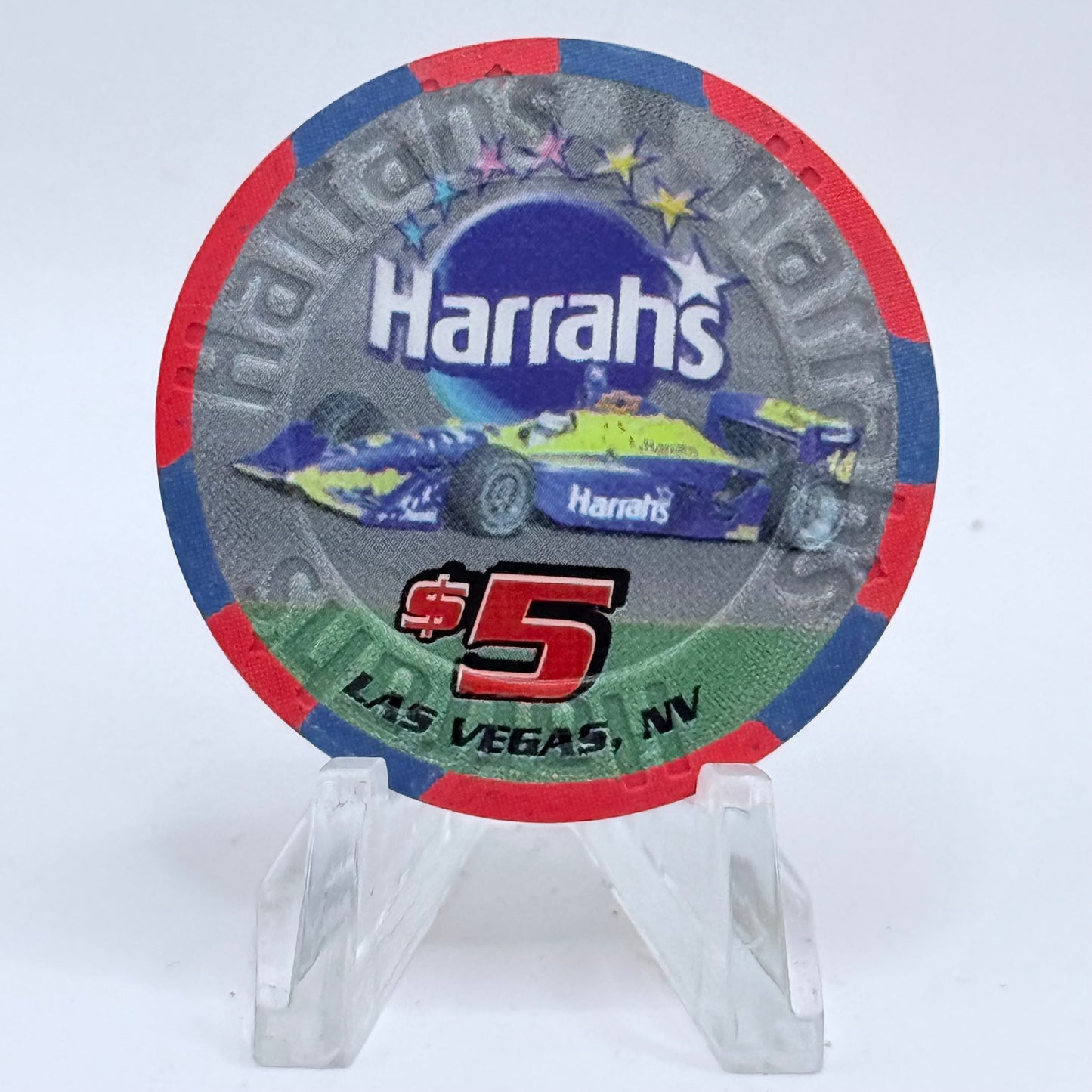 Harrah's Las Vegas Nevada 2002 'A. J. Foyt' LE $5 Casino Chip V8895