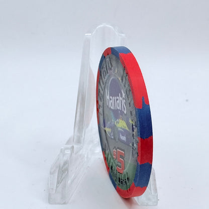 Harrah's Las Vegas Nevada 2002 'A. J. Foyt' LE $5 Casino Chip V8895