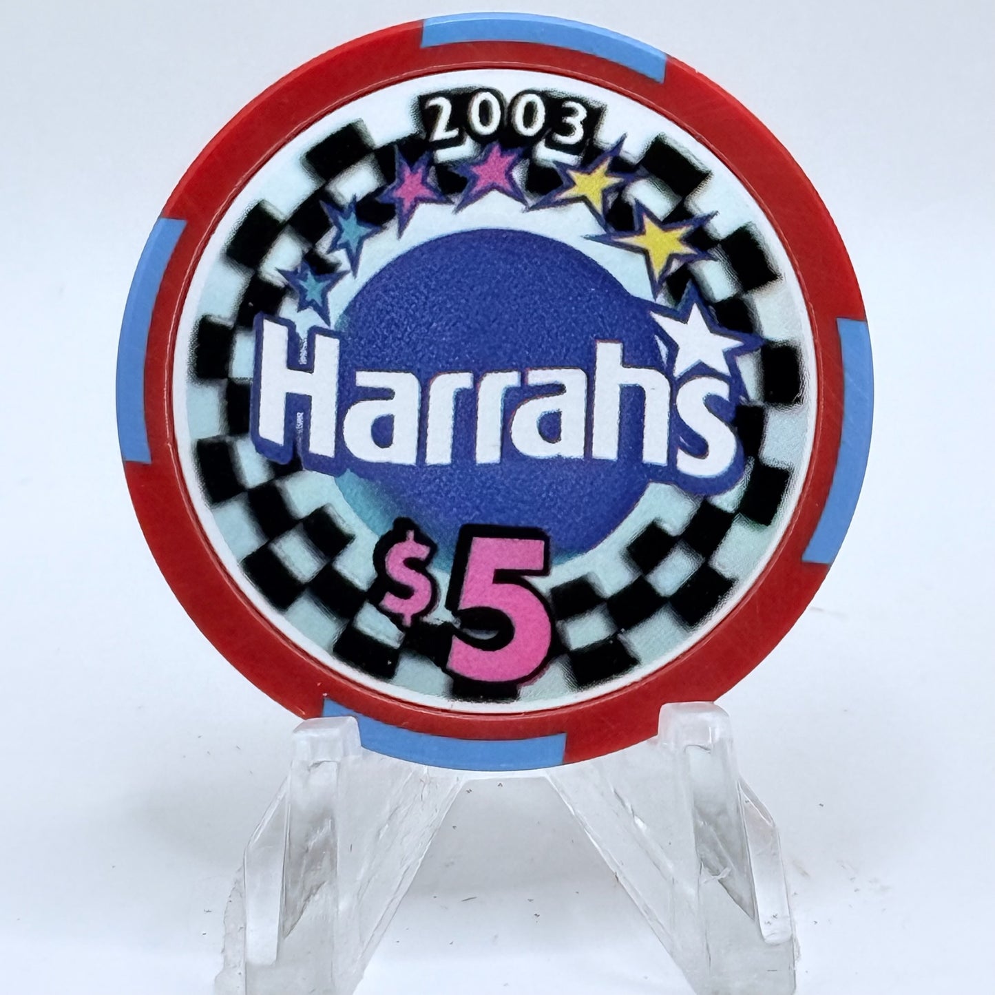 Harrah's Las Vegas Nevada 2003 'Race Car' LE $5 Casino Chip E0968