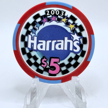 Harrah's Las Vegas Nevada 2003 'Race Car' LE $5 Casino Chip E0968
