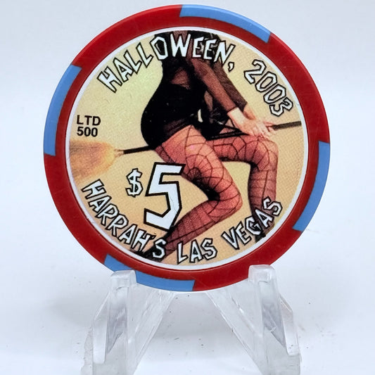 Harrah's Las Vegas Nevada 2003 'Halloween' LE $5 Casino Chip E0926