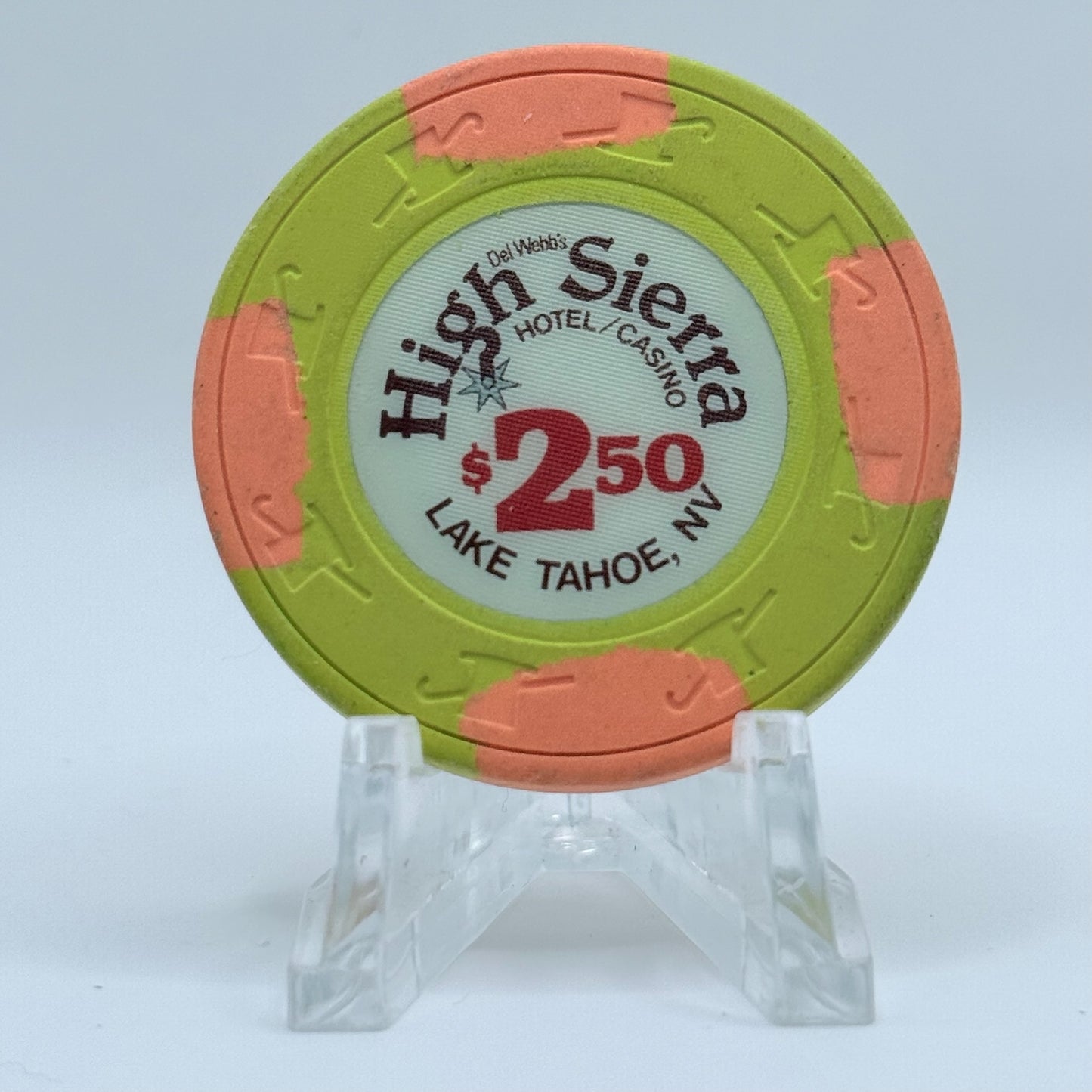 High Sierra Lake Tahoe Nevada 1990 $2.50 Casino Chip N5164.1