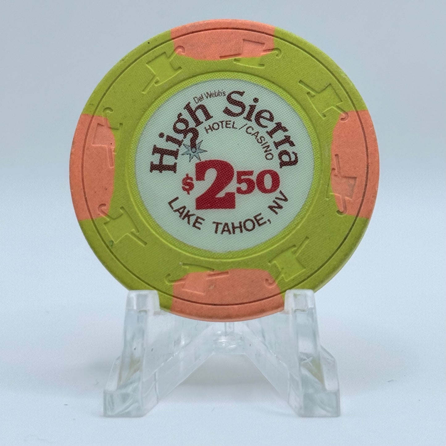 High Sierra Lake Tahoe Nevada 1990 $2.50 Casino Chip N5164.1