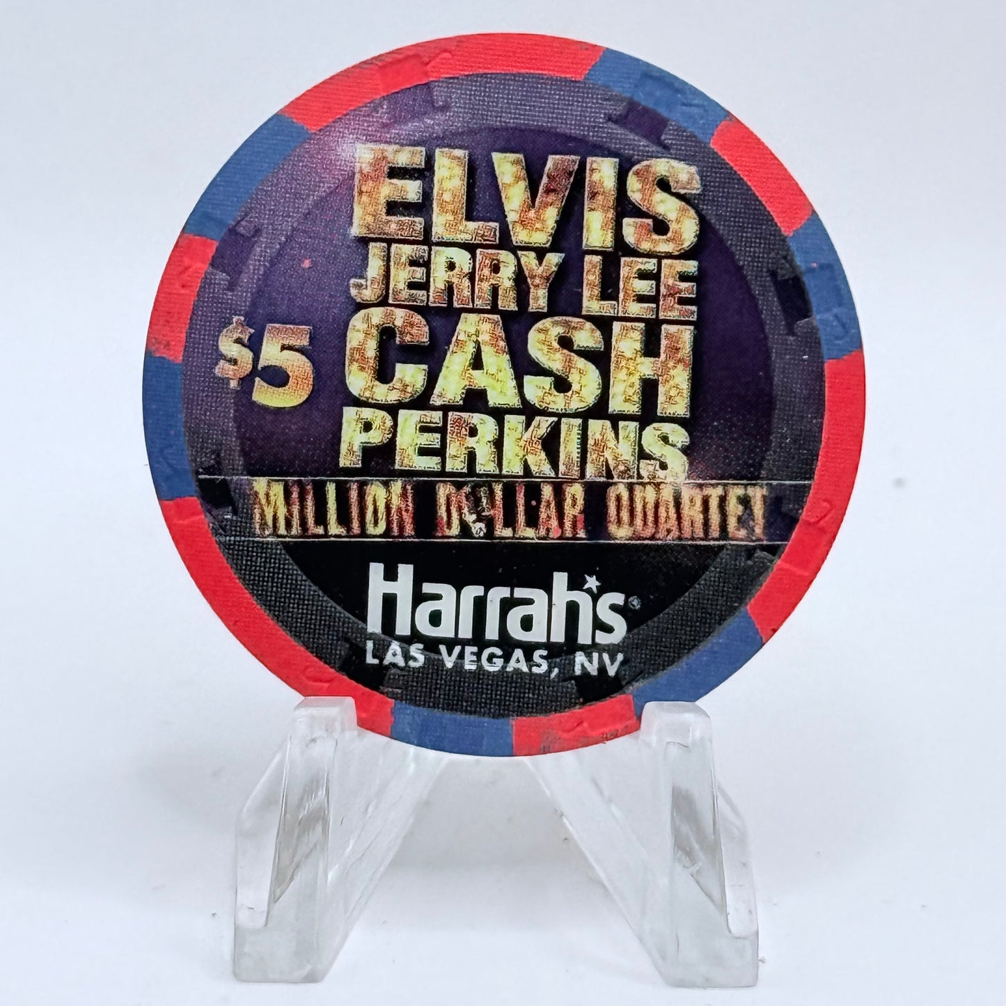 Harrah's Las Vegas Nevada 2013 'Million Dollar Quartet' LE $5 Casino Chip D1048