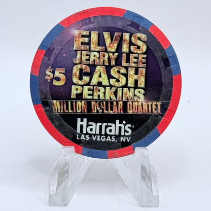 Harrah's Las Vegas Nevada 2013 'Million Dollar Quartet' LE $5 Casino Chip D1048