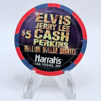 Harrah's Las Vegas Nevada 2013 'Million Dollar Quartet' LE $5 Casino Chip D1048