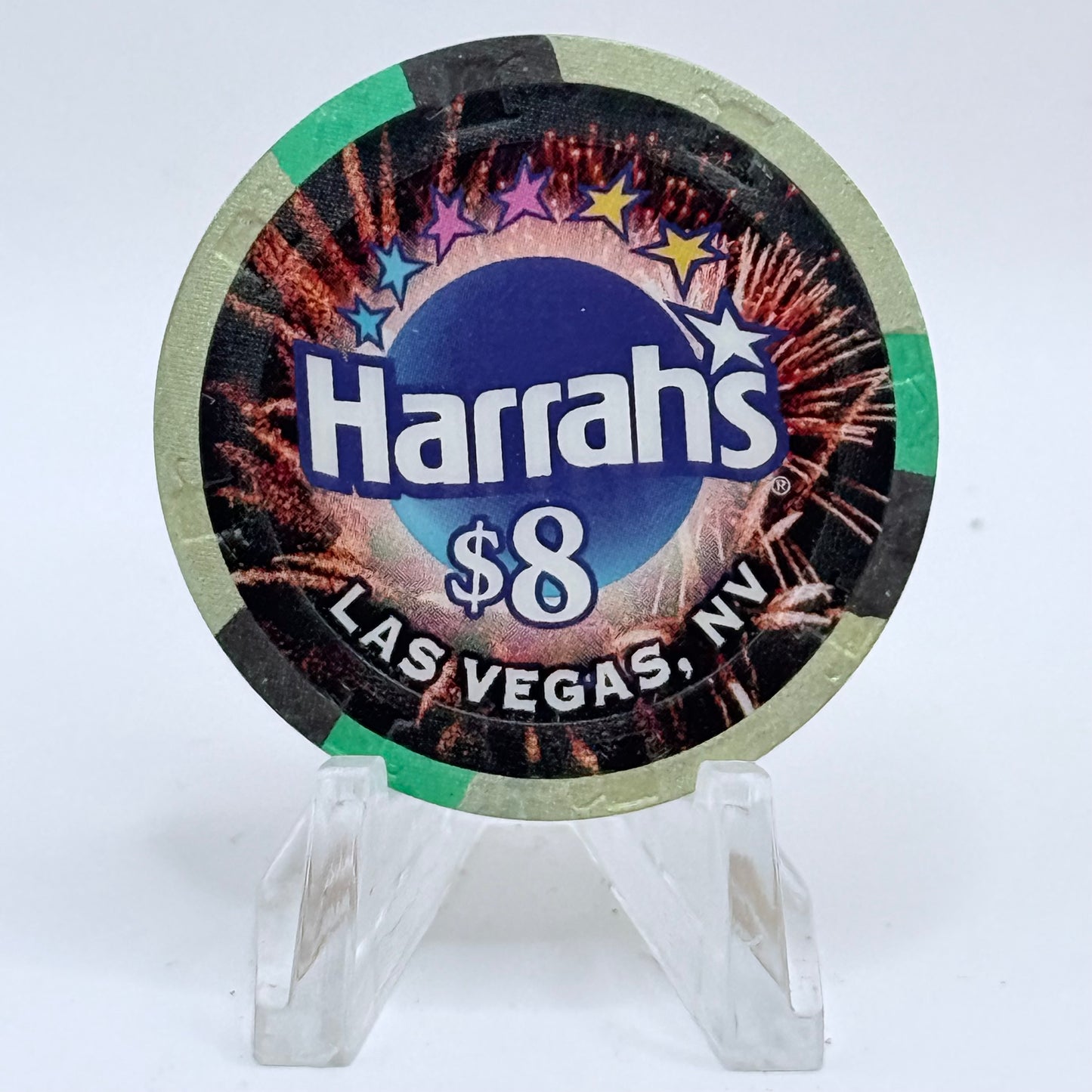 Harrah's Las Vegas Nevada 2011 'Year Of The Rabbit' LE $8 Casino Chip E9997