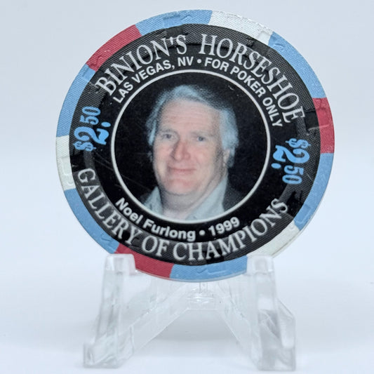Horseshoe Club (Binion's) Las Vegas Nevada 1999 'Noel Furlong' LE $2.50 Casino Chip V4636
