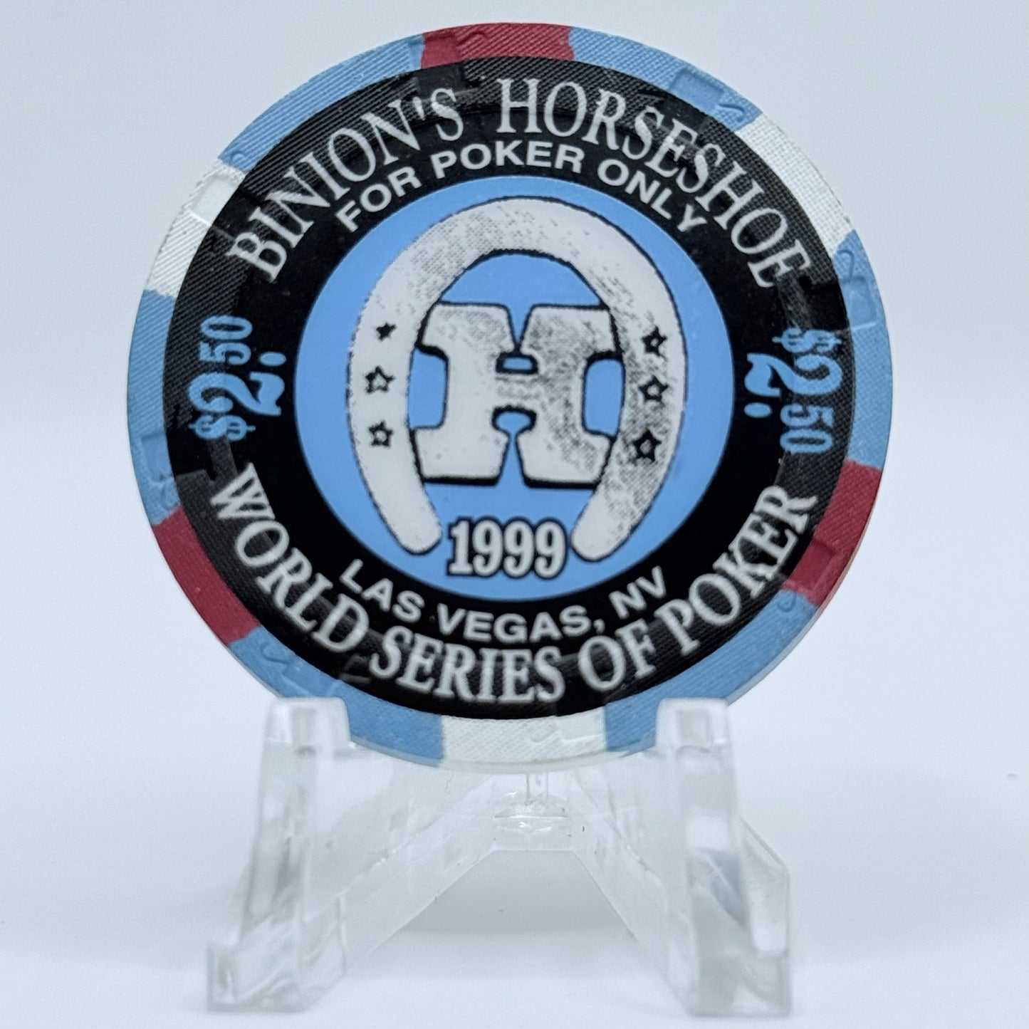 Horseshoe Club (Binion's) Las Vegas Nevada 1999 'Noel Furlong' LE $2.50 Casino Chip V4636