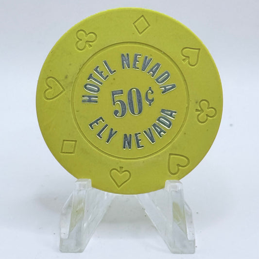 Hotel Nevada Ely Nevada 1990 $0.50 Casino Chip N0250
