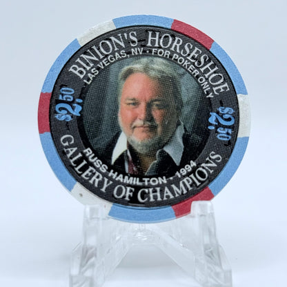 Horseshoe Club (Binion's) Las Vegas Nevada 1995 'Russ Hamilton' LE $2.50 Casino Chip N1686
