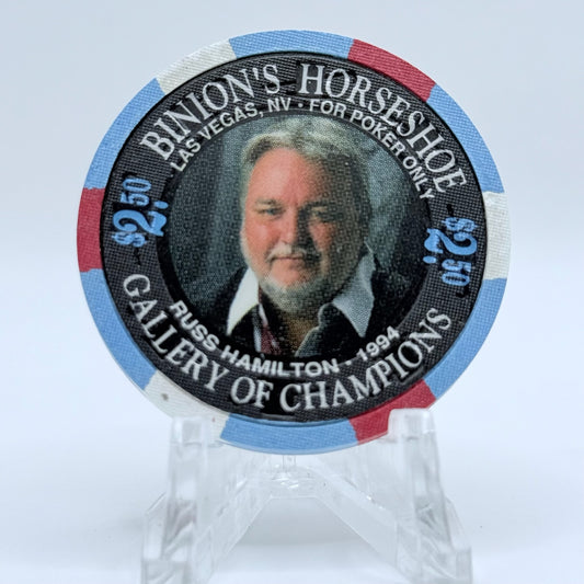 Horseshoe Club (Binion's) Las Vegas Nevada 1995 'Russ Hamilton' LE $2.50 Casino Chip N1686