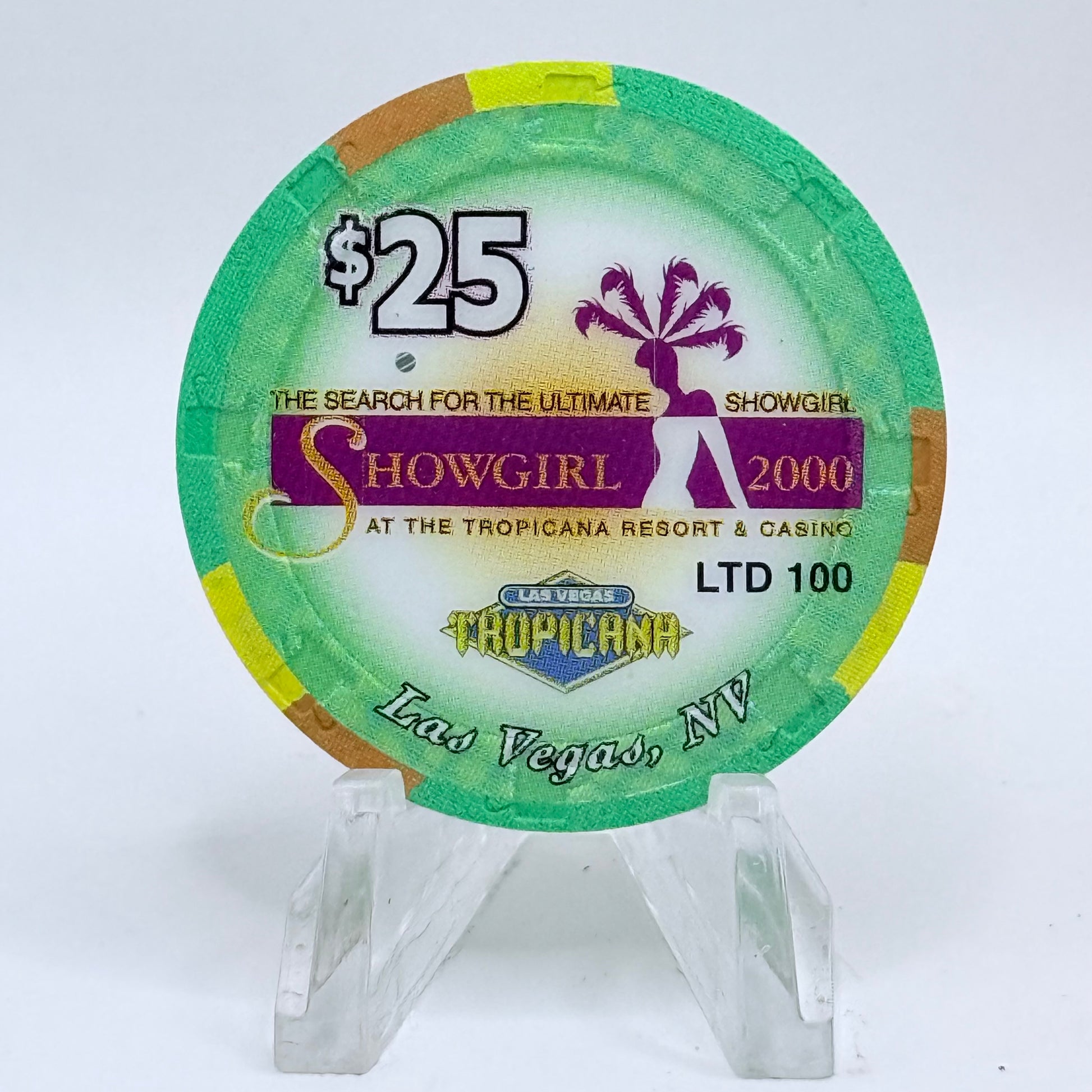 Tropicana Las Vegas Nevada 2000 'Sterling' Series 10 LE $25 Casino Chip V5920