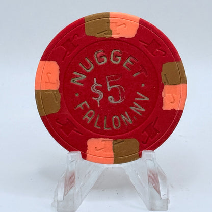 Fallon Nugget Fallon Nevada 1989 $5 Casino Chip N3286