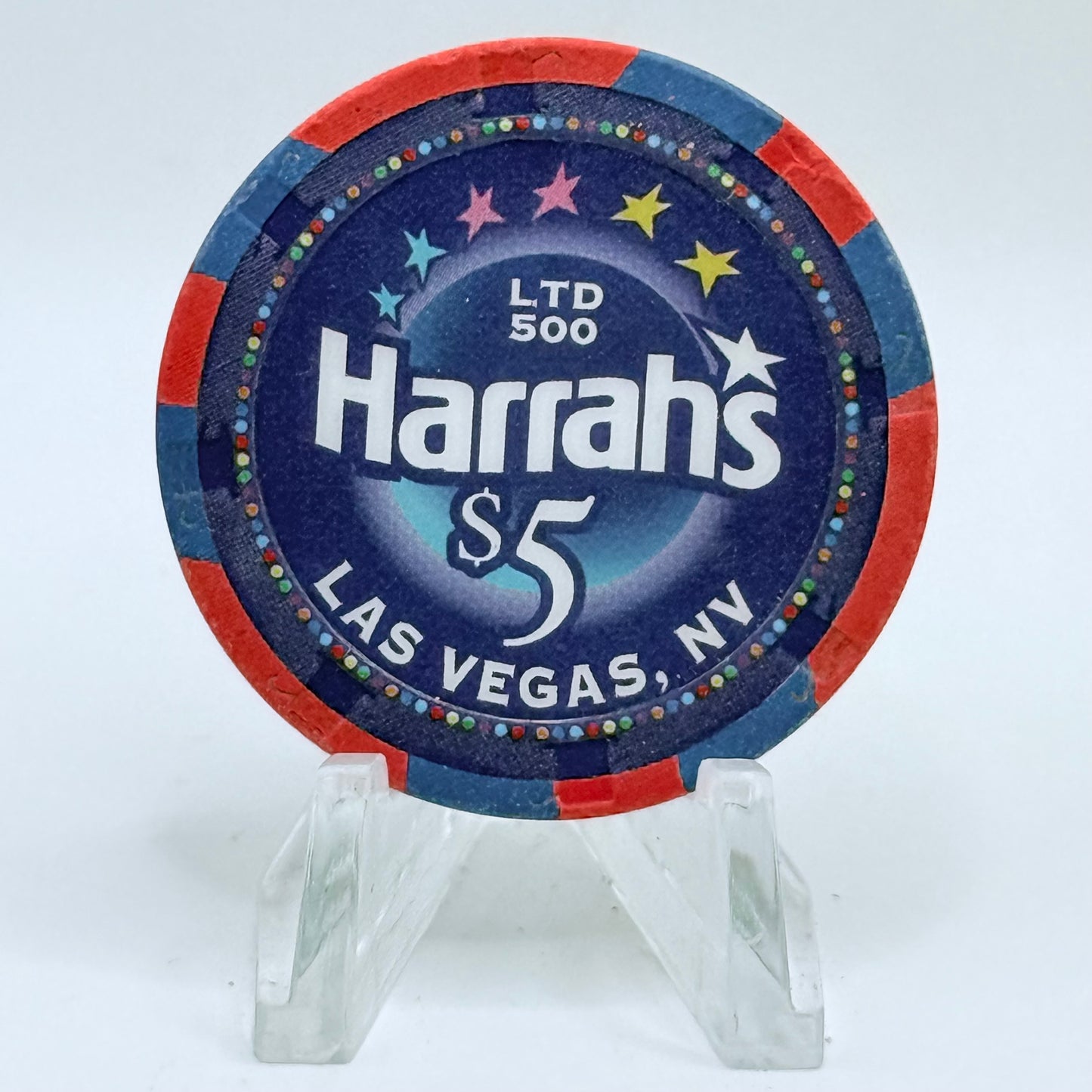 Harrah's Las Vegas Nevada 2004 'Three French Hens' Series 2314 LE $5 Casino Chip E4234