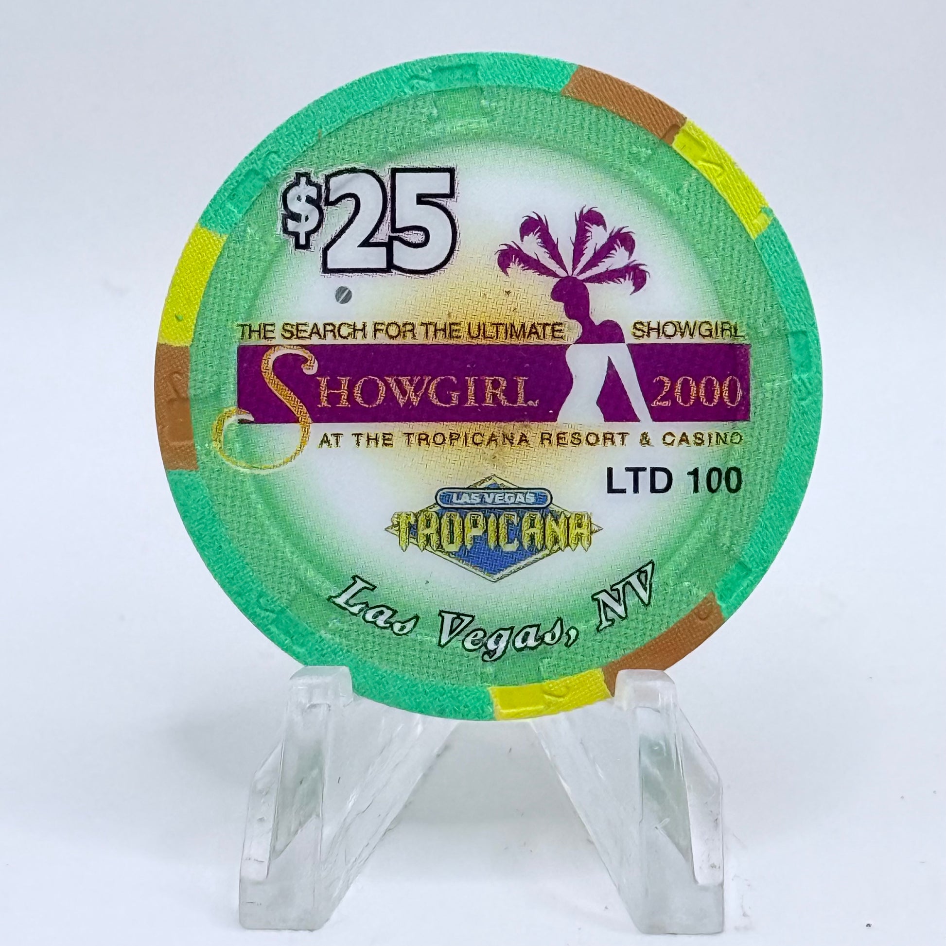 Tropicana Las Vegas Nevada 2000 'Heather' Series 10 LE $25 Casino Chip V5921