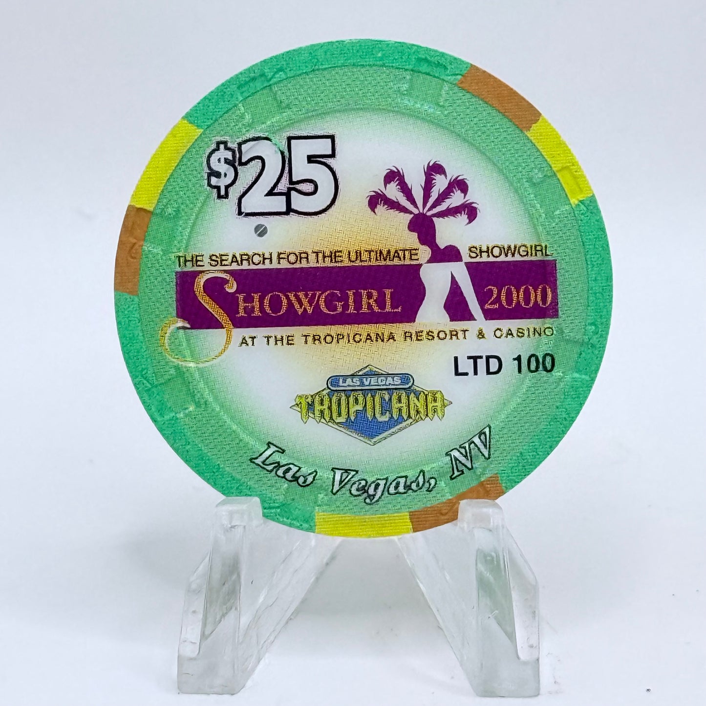 Tropicana Las Vegas Nevada 2000 'Janelle' Series 10 LE $25 Casino Chip V5922