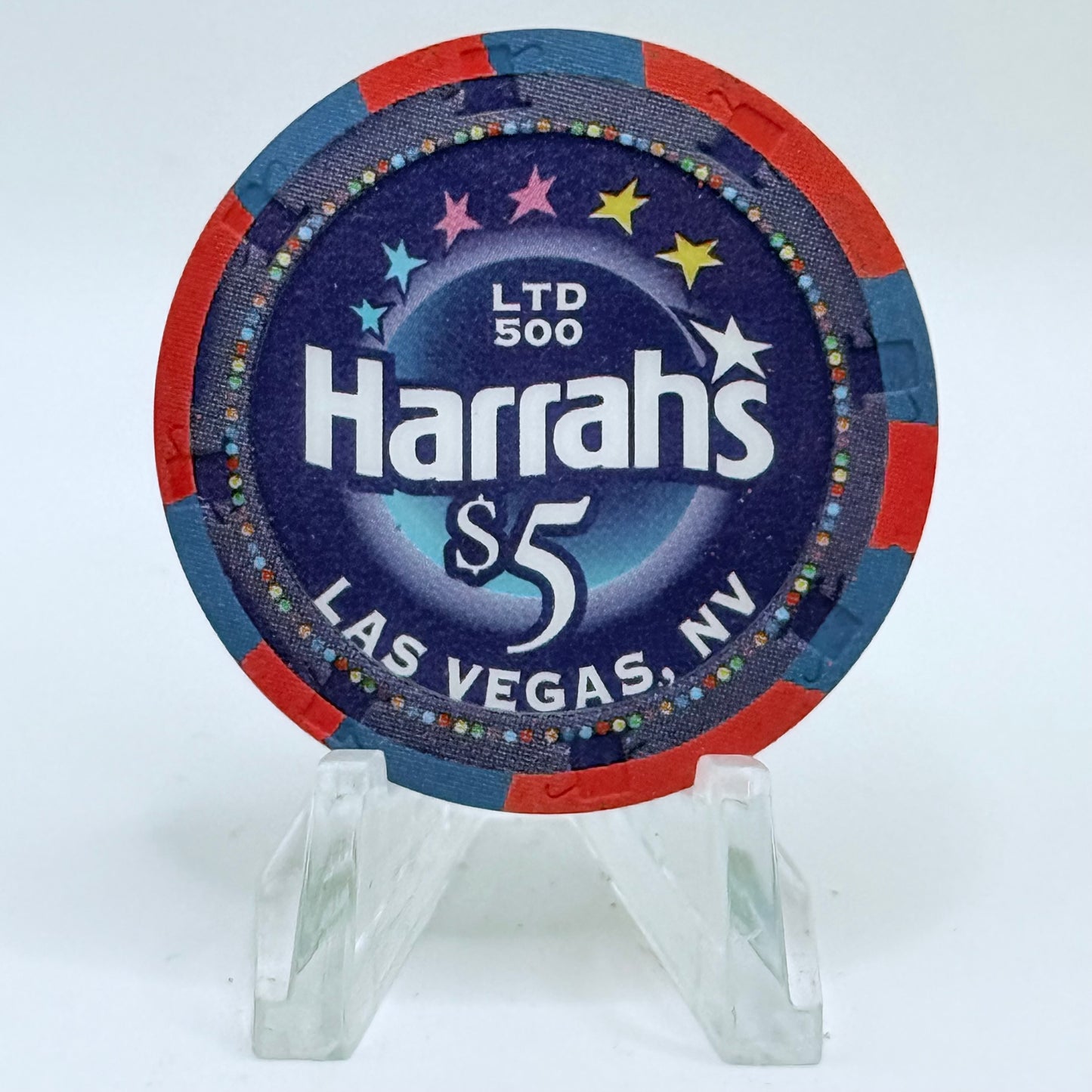 Harrah's Las Vegas Nevada 2004 'Five Golden Rings' Series 2314 LE $5 Casino Chip E4227