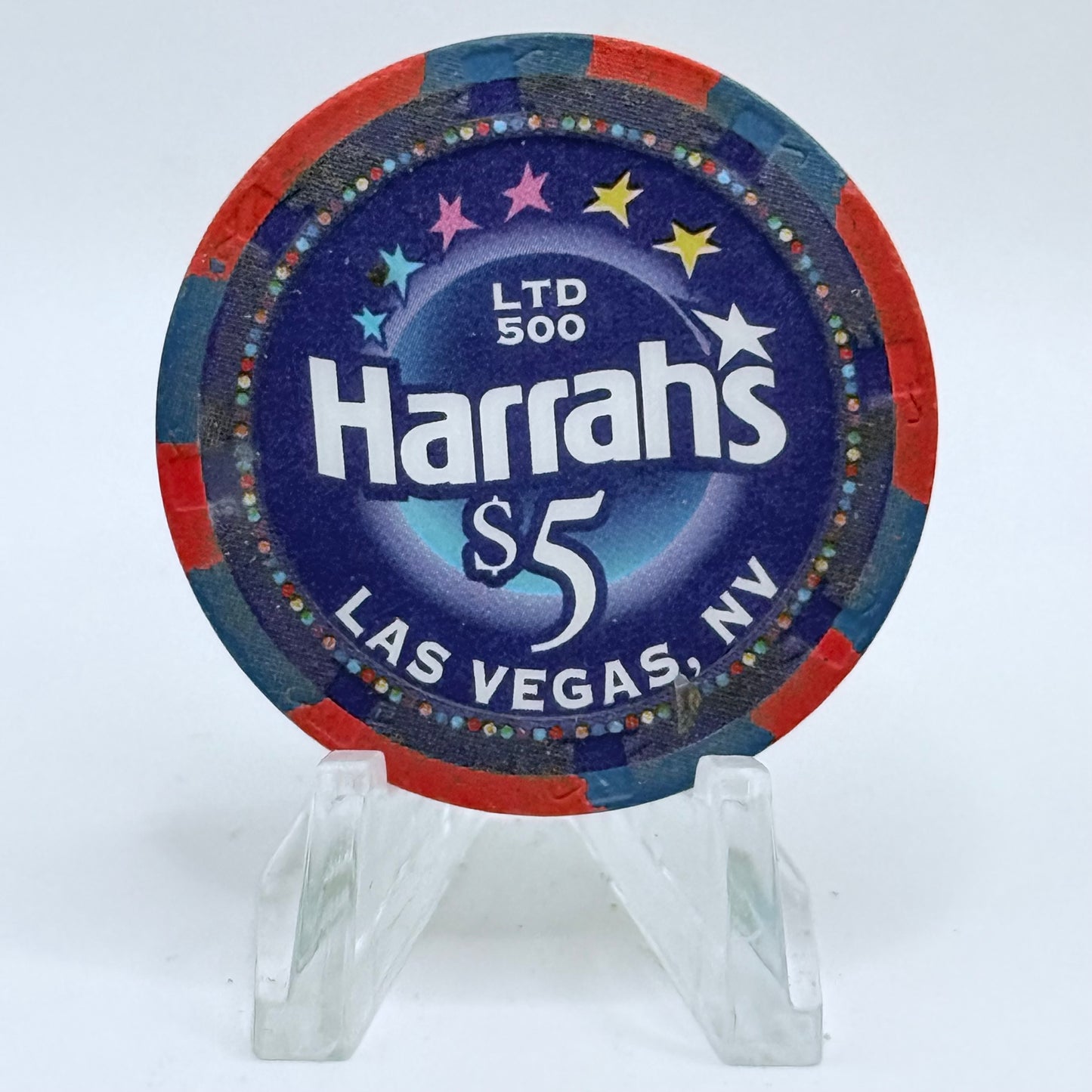 Harrah's Las Vegas Nevada 2004 'Six Geese A Laying' Series 2314 LE $5 Casino Chip E4232