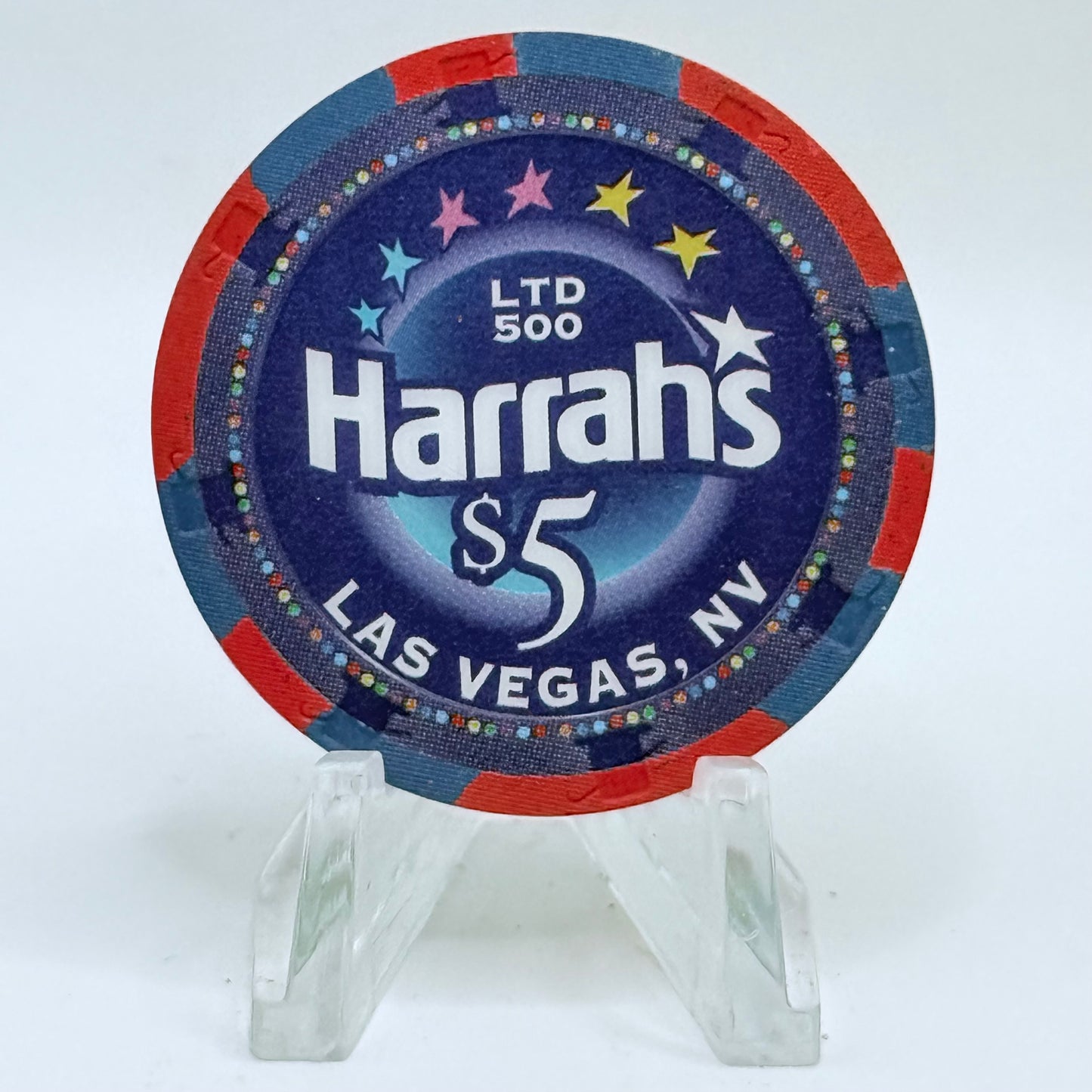 Harrah's Las Vegas Nevada 2004 'Seven Swans A Swimming' Series 2314 LE $5 Casino Chip E4231