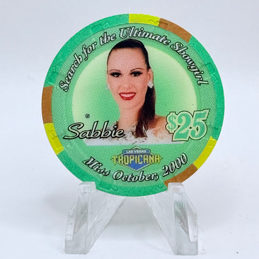 Tropicana Las Vegas Nevada 2000 'Sabbie' Series 10 LE $25 Casino Chip V5928