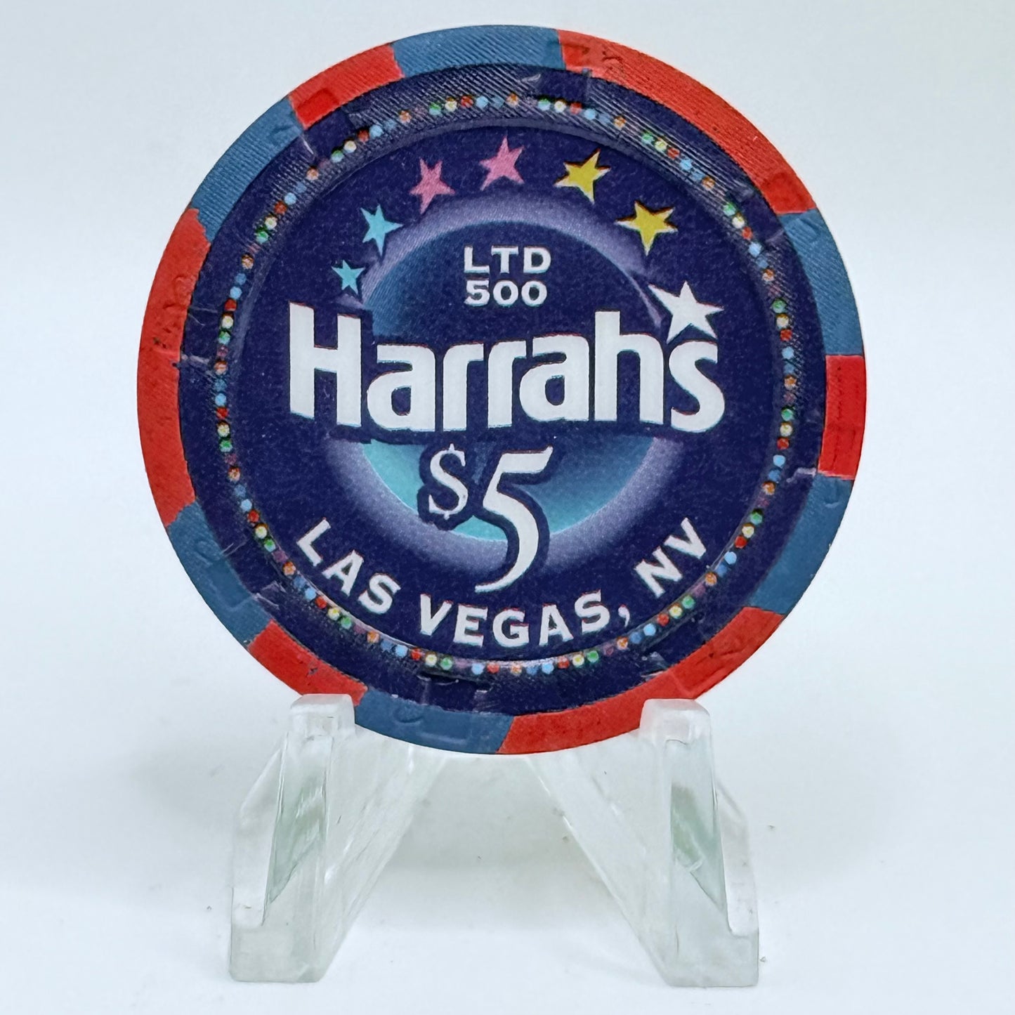 Harrah's Las Vegas Nevada 2004 'Ten Lords A-Leaping' Series 2314 LE $5 Casino Chip E4233