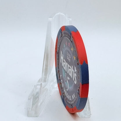 Harrah's Las Vegas Nevada 2004 'Ten Lords A-Leaping' Series 2314 LE $5 Casino Chip E4233