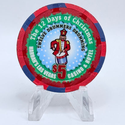 Harrah's Las Vegas Nevada 2004 'Twelve Drummers Drumming' Series 2314 LE $5 Casino Chip E4235