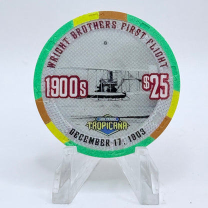 Tropicana Las Vegas Nevada 1999 'Wright Brothers First Flight 1900's' Series 11 LE $25 Casino Chip V5877
