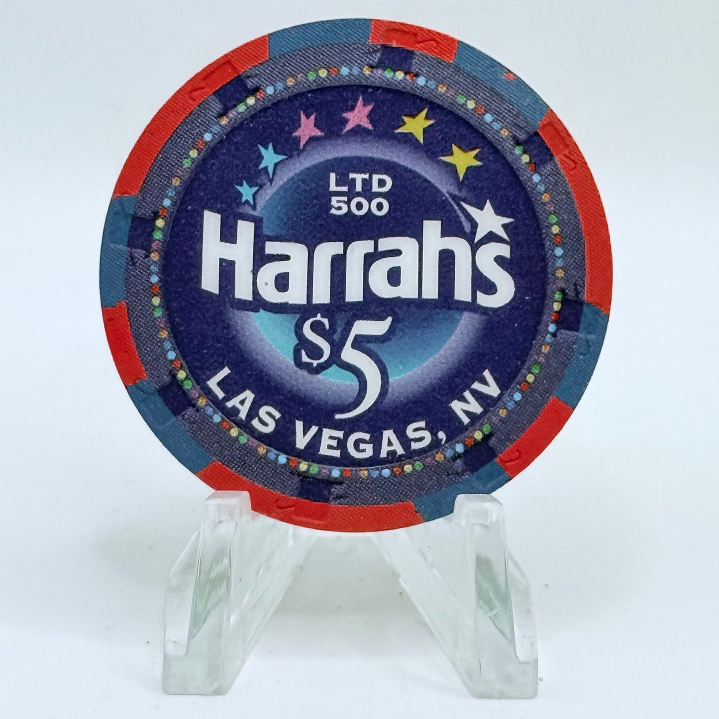 Harrah's Las Vegas Nevada 2004 'Twelve Drummers Drumming' Series 2314 LE $5 Casino Chip E4235
