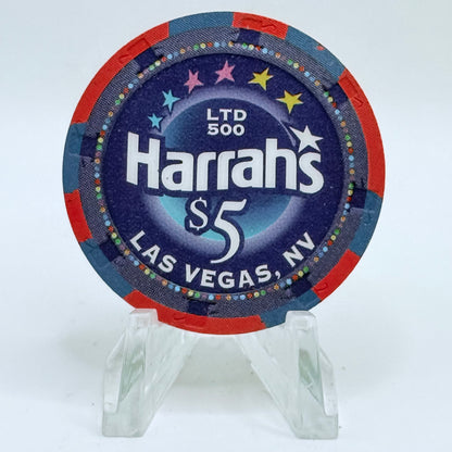 Harrah's Las Vegas Nevada 2004 'Twelve Drummers Drumming' Series 2314 LE $5 Casino Chip E4235