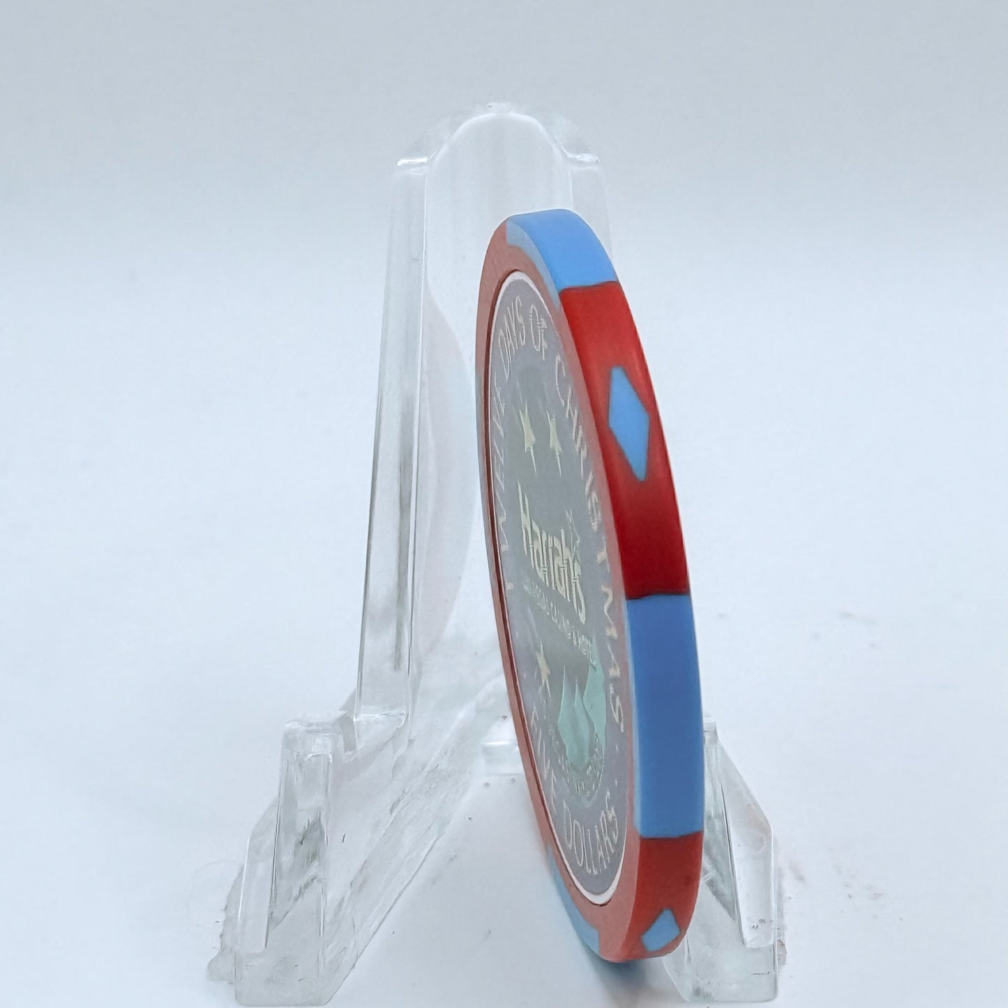 Harrah's Las Vegas Nevada 2002 'Seventh Day Of Christmas - Seven Swans A Swimming' LE $5 Casino Chip E0946