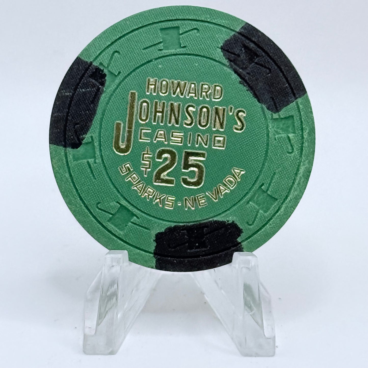 Howard Johnson's Casino Sparks Nevada 1975 $25 Casino Chip N1195