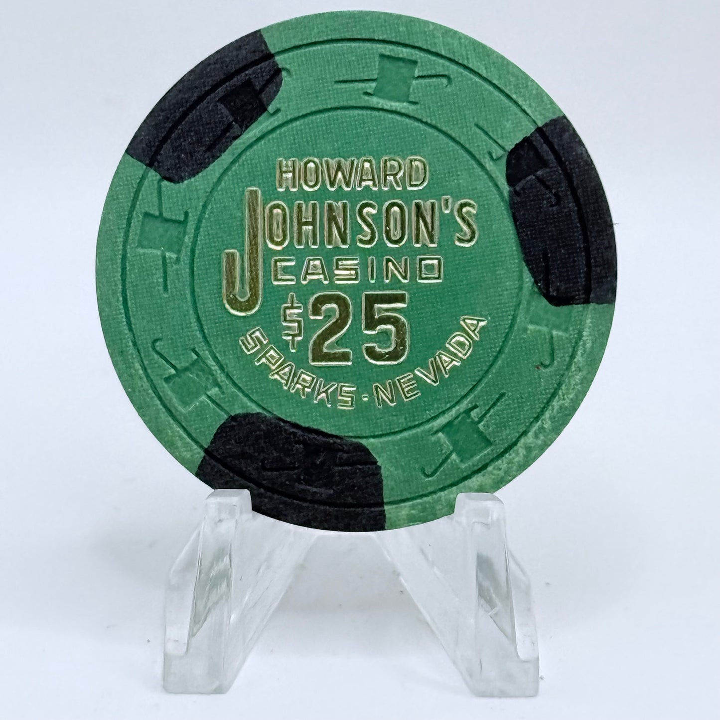 Howard Johnson's Casino Sparks Nevada 1975 $25 Casino Chip N1195