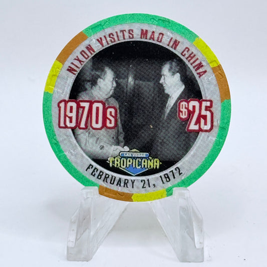 Tropicana Las Vegas Nevada 1999 'Nixon Visits Mao in China 1970's' Series 11 LE $25 Casino Chip V5884