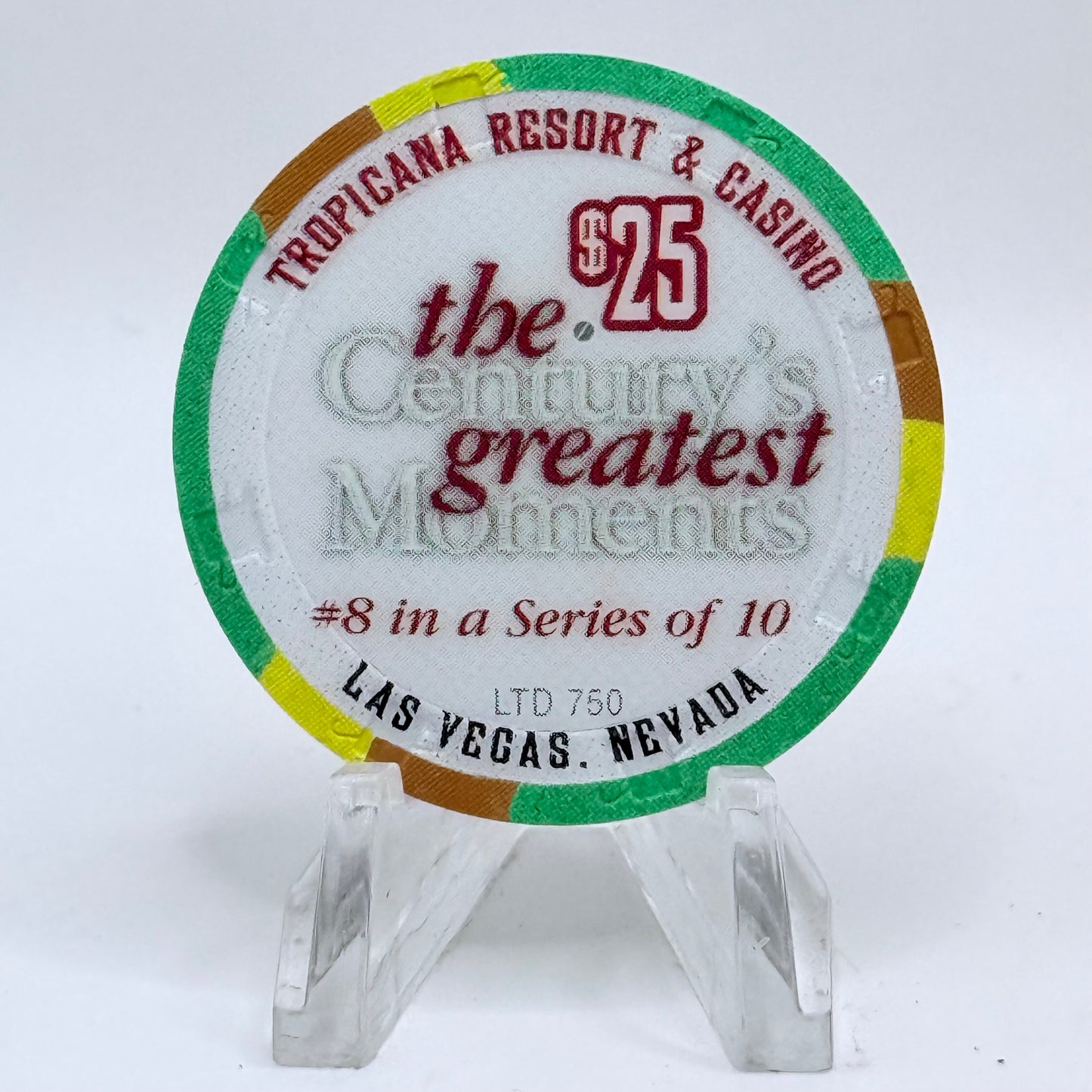 Tropicana Las Vegas Nevada 1999 'Nixon Visits Mao in China 1970's' Series 11 LE $25 Casino Chip V5884