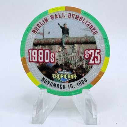 Tropicana Las Vegas Nevada 1999 'Berlin Wall Demolished 1980's' Series 11 LE $25 Casino Chip V5885