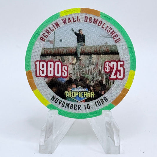 Tropicana Las Vegas Nevada 1999 'Berlin Wall Demolished 1980's' Series 11 LE $25 Casino Chip V5885
