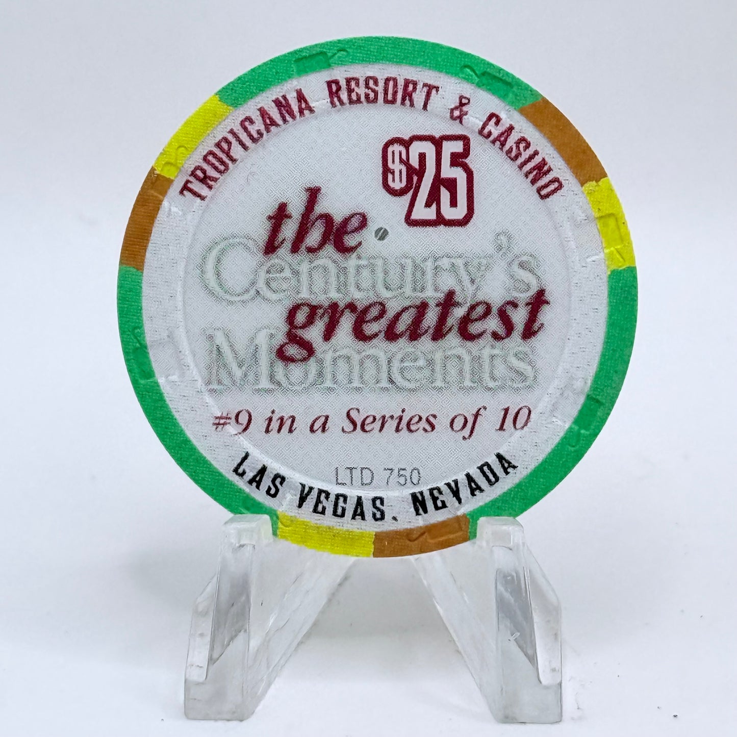 Tropicana Las Vegas Nevada 1999 'Berlin Wall Demolished 1980's' Series 11 LE $25 Casino Chip V5885