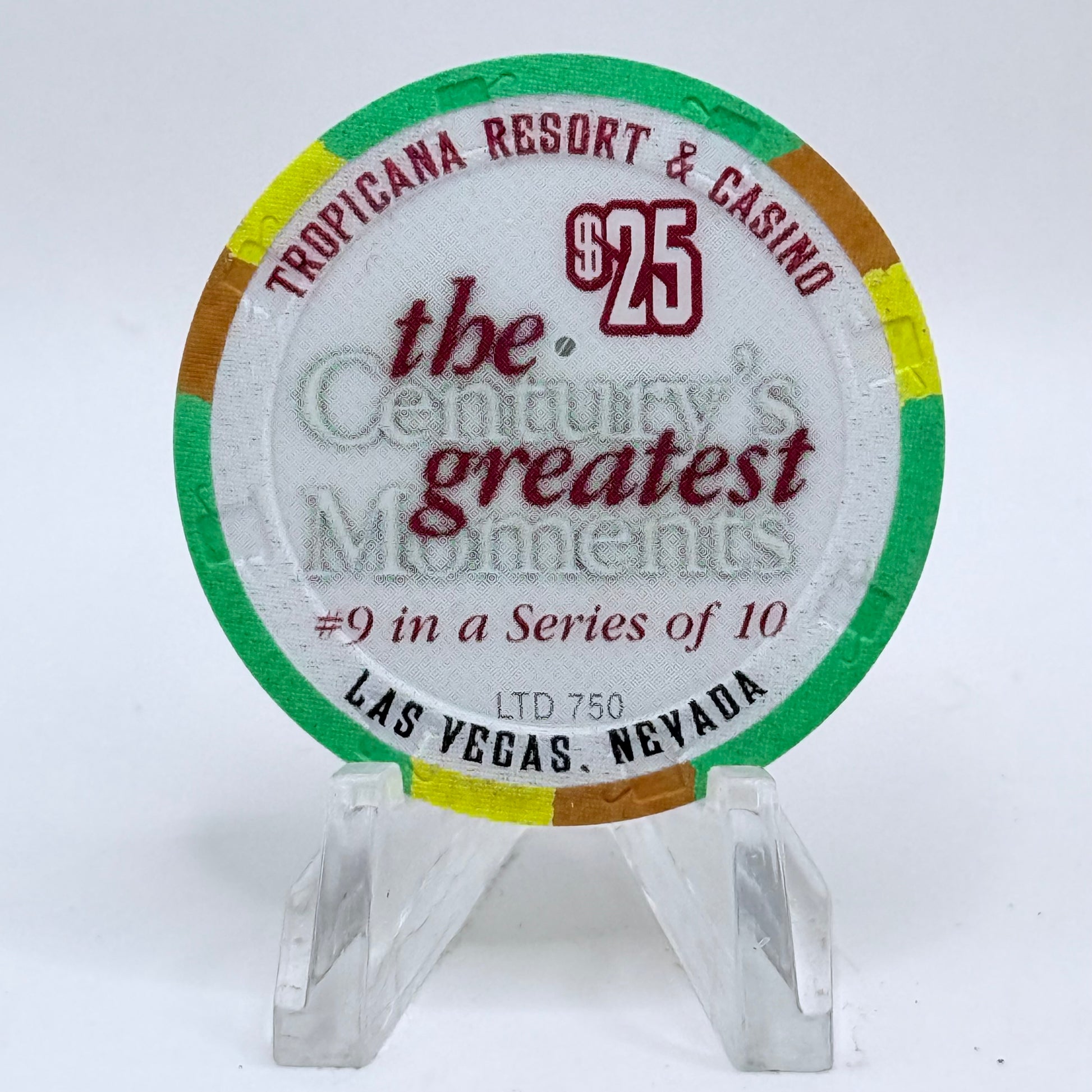 Tropicana Las Vegas Nevada 1999 'Berlin Wall Demolished 1980's' Series 11 LE $25 Casino Chip V5885