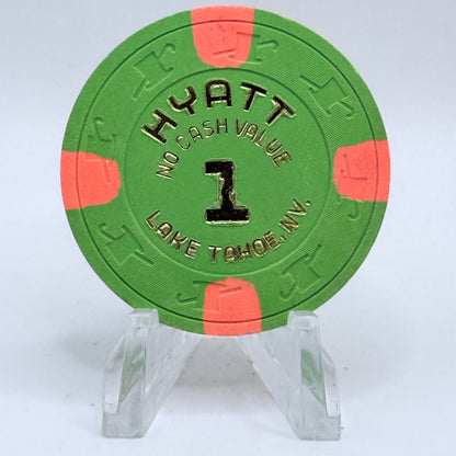 Hyatt Lake Tahoe Nevada 1988 $1 NCV Casino Chip N2369