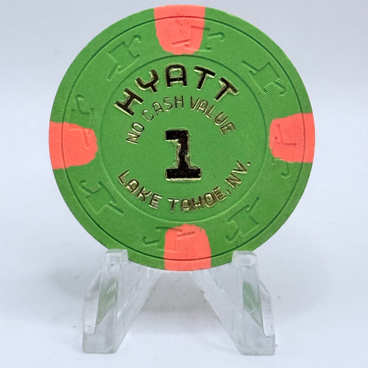 Hyatt Lake Tahoe Nevada 1988 $1 NCV Casino Chip N2369