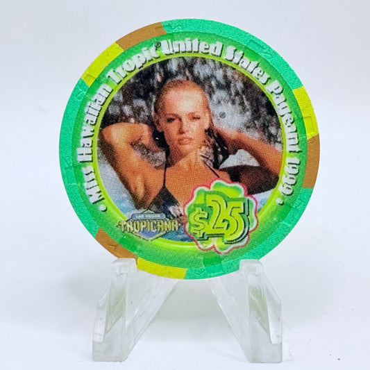 Tropicana Las Vegas Nevada 1999 'Miss Hawaiian' Series 13 LE $25 Casino Chip V5909